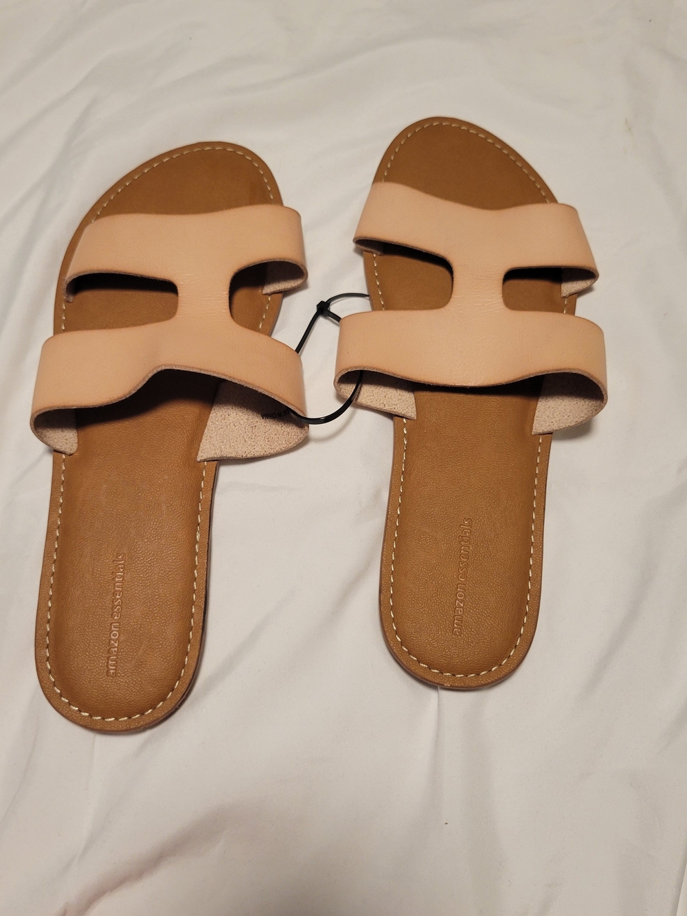 Amazon Essentials Blush Double-Strap Slide Sandals